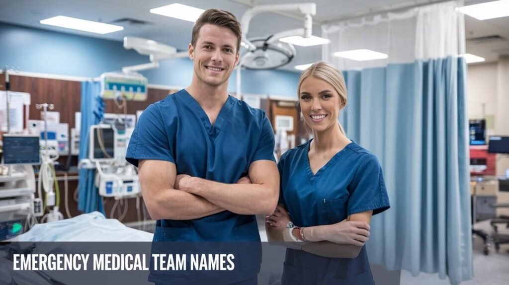 A list of emergency medical teams, showcasing teamwork and quick response in healthcare settings.
