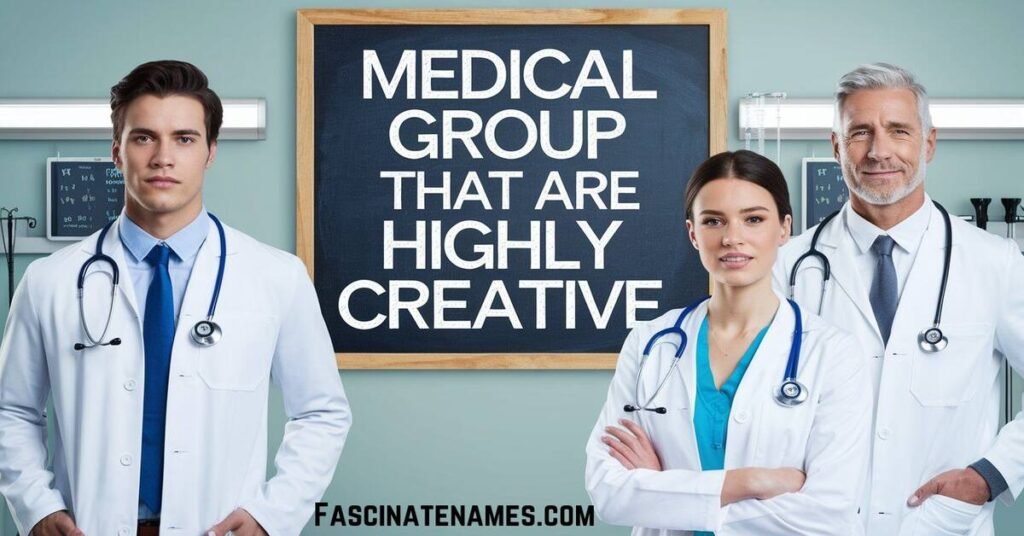 A medical team brainstorming innovative ideas in a bright, collaborative workspace.