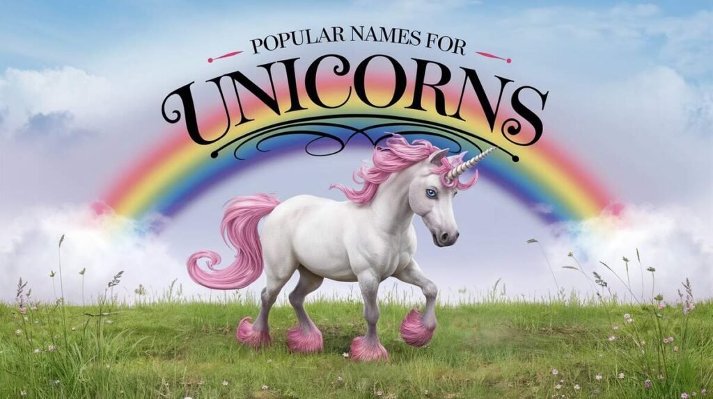 A colorful list of popular unicorns, showcasing creativity and whimsy in a fun, vibrant design.