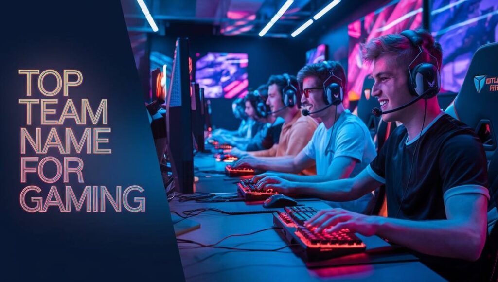 An eye-catching image highlighting a top gaming team name, designed with vibrant colors and energetic visuals.