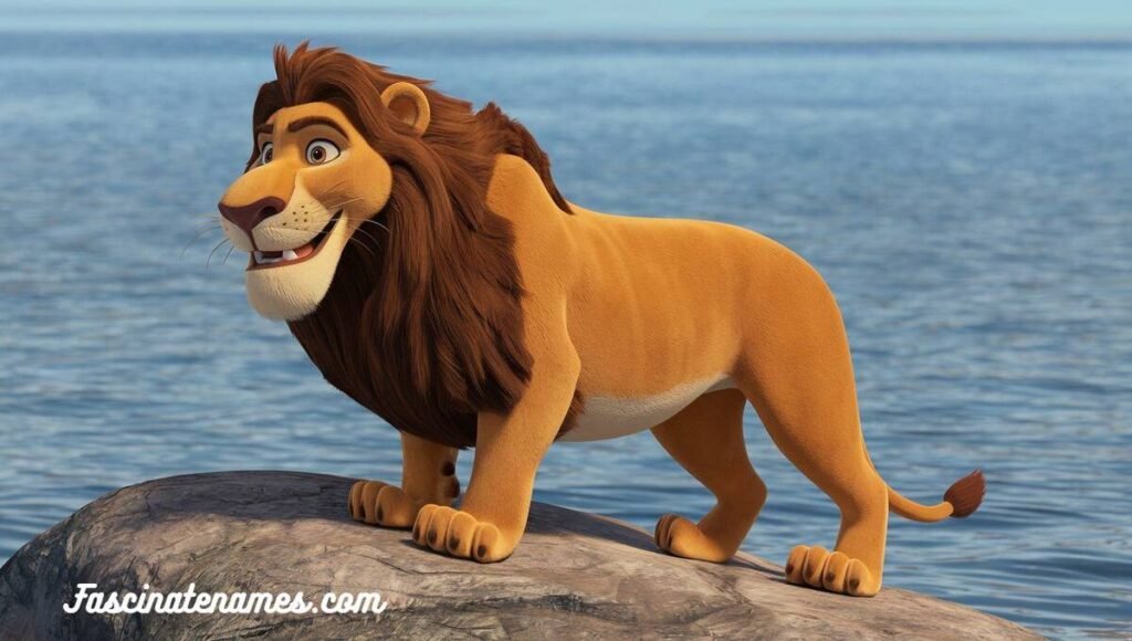 Colorful Lion King wallpaper displaying Simba and friends against a beautiful African landscape, perfect for any fan.