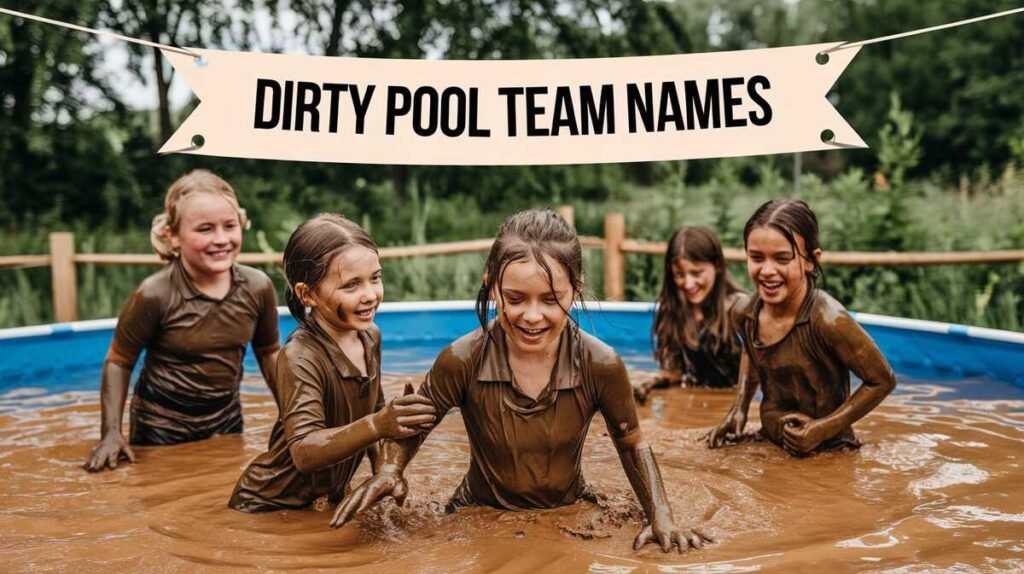 A compilation of witty and risqué team names for pool players, highlighting clever humor and competitive spirit.