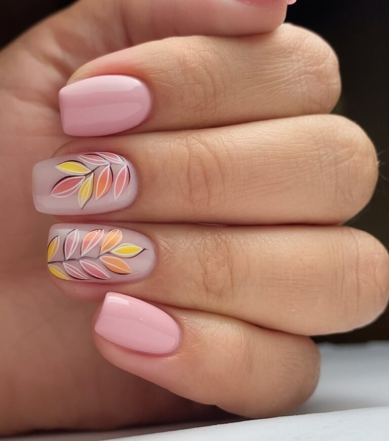 22 Pink Fall Nails That Bring Warmth, Whimsy, And Stunning Seasonal Style