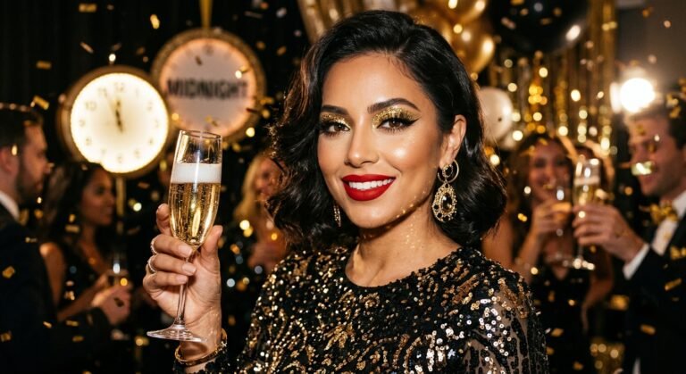New Year’s Eve Makeup — The Countdown From 10 to Midnight