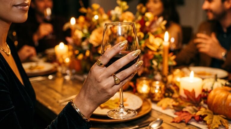 Thanksgiving Glitter Nails — 12 Sparkle Levels From Whisper to Full Glow