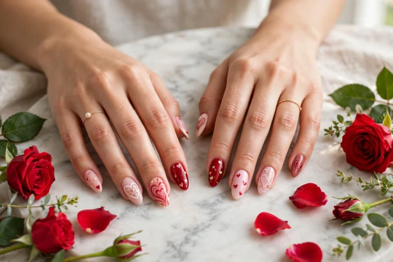 25+Unique and Creative Nail Designs for Valentine’s Day 2025