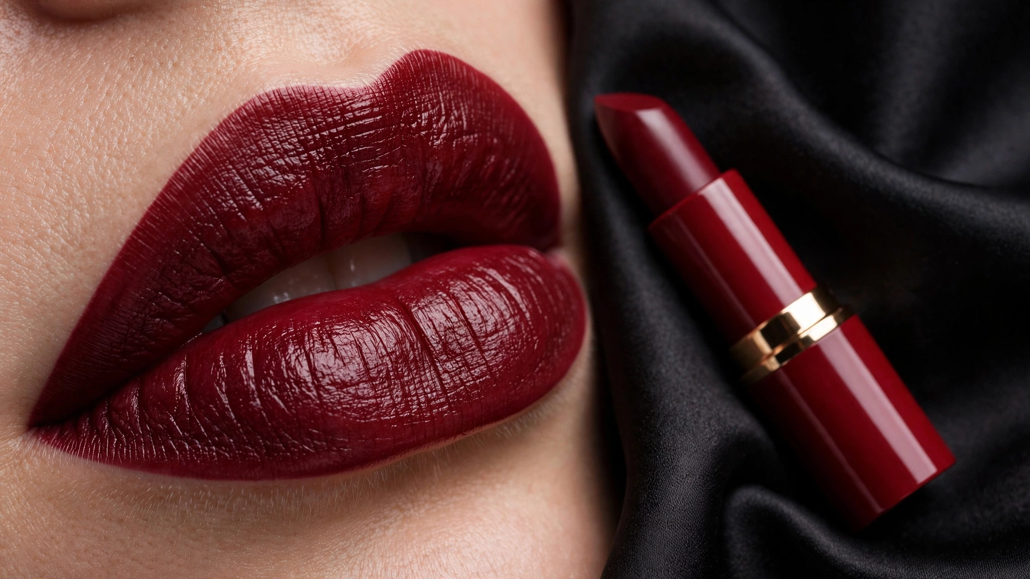 How can I best wear deep dark red lipstick?