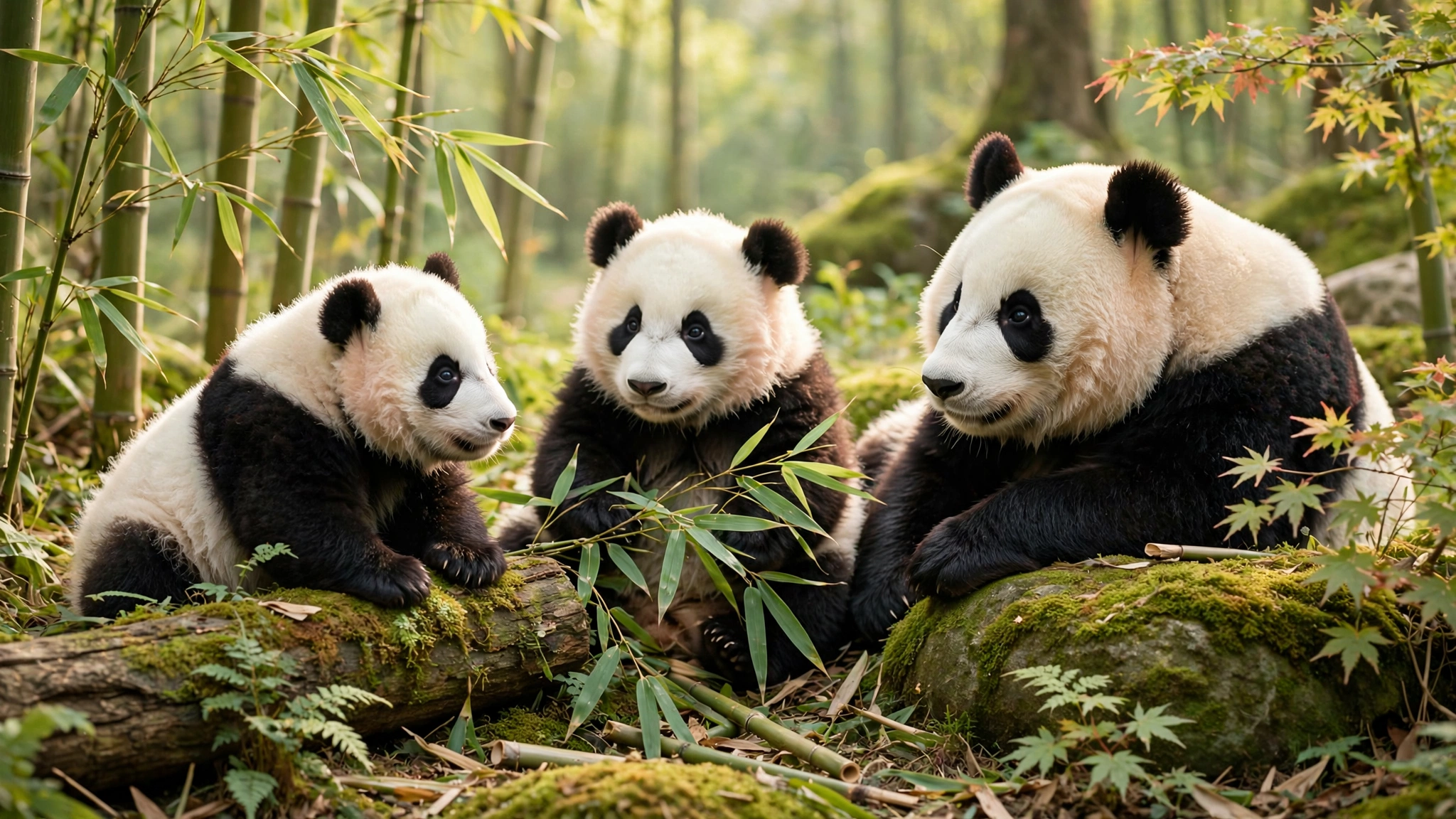 A cute panda bear in a hat relaxing on a bench, enjoying a peaceful moment in the park.